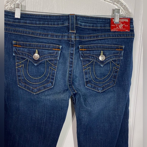Y2K True Religion Billy Flap Bootcut Jeans Size 31 USA MADE - Picture 3 of 13